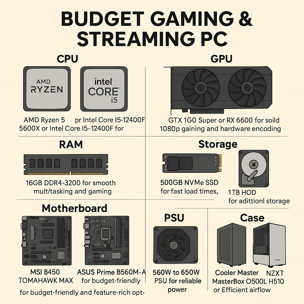 How to Build a Budget PC for Streaming and Gaming